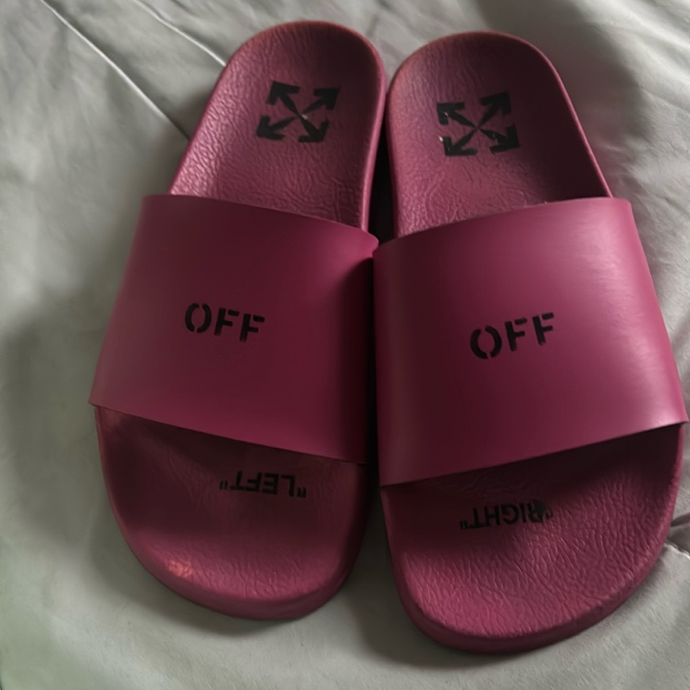 Off white pink slides